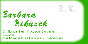 barbara mikusch business card
